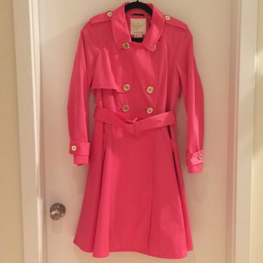 Kate Spade pink raincoat NWOT